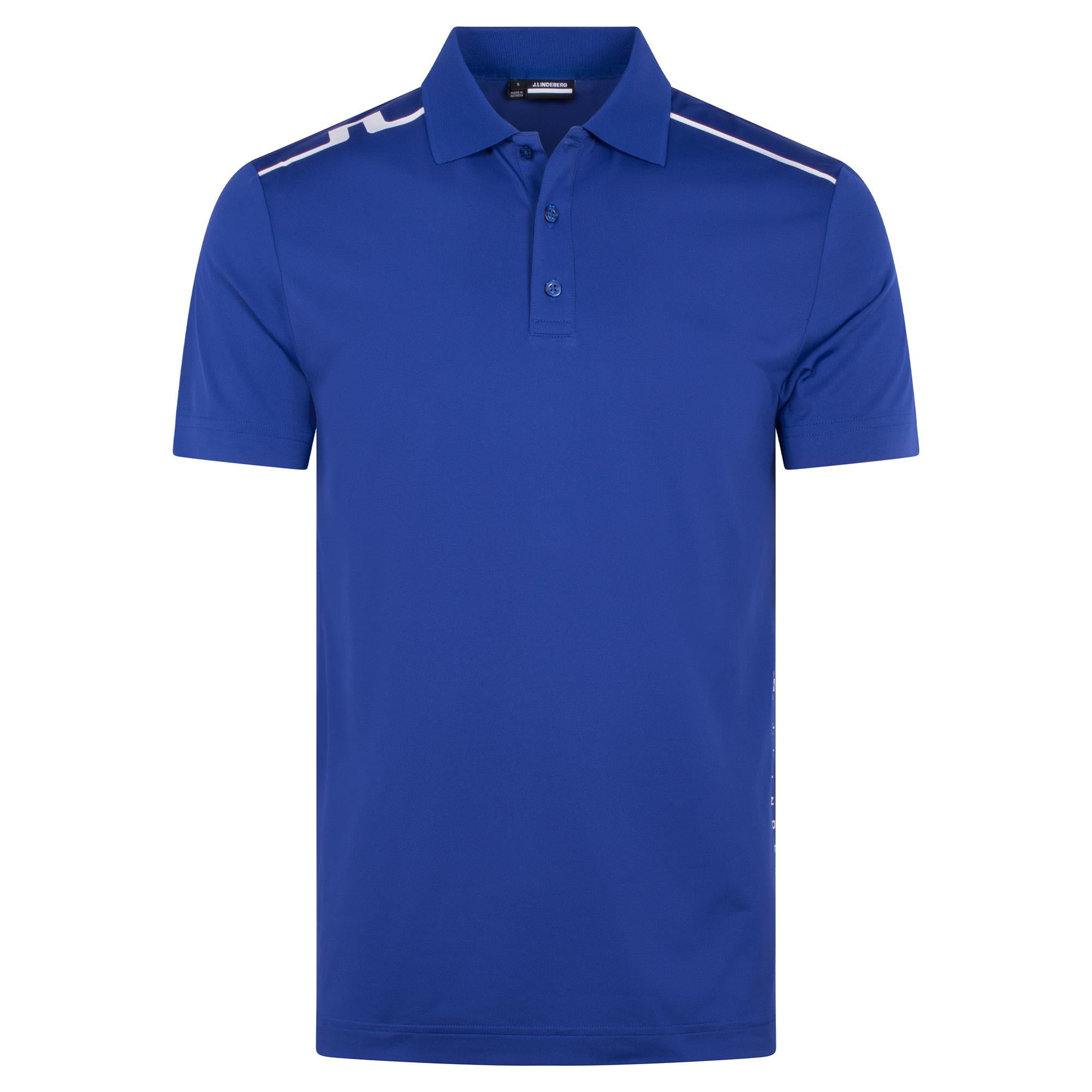 J Lindeberg Lionel Mens Golf Polo Shirt Clematis Blue